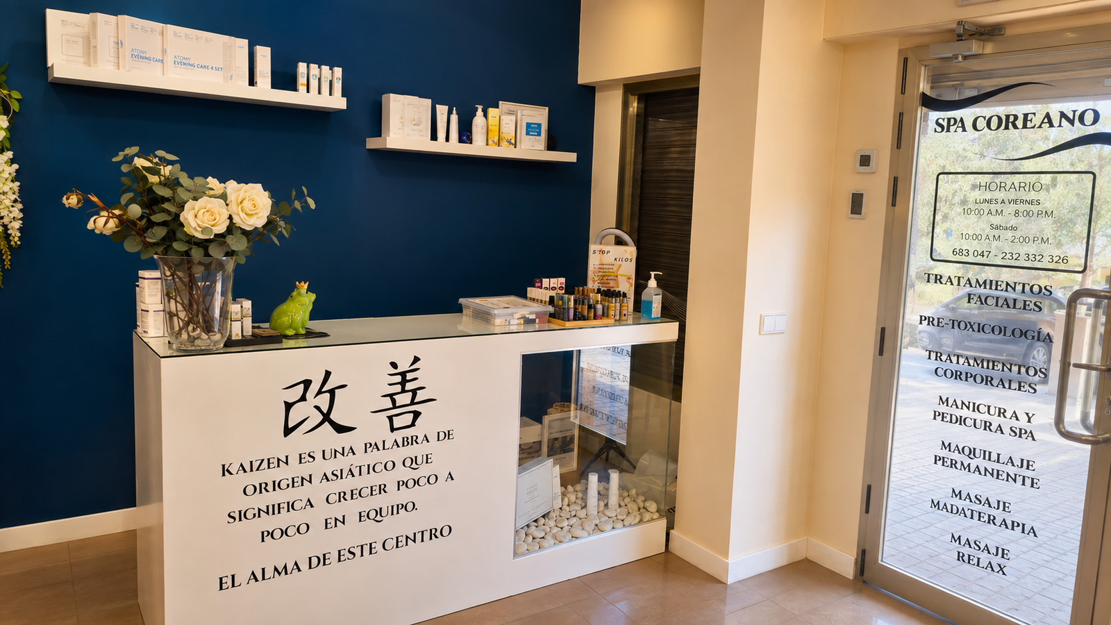 Recepción de Kaizen Spa Coreano en Toledo