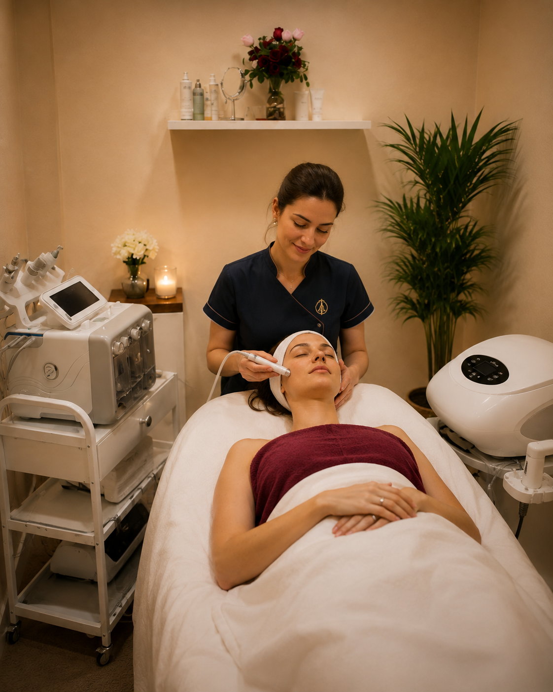 Tratamiento facial con aparatología